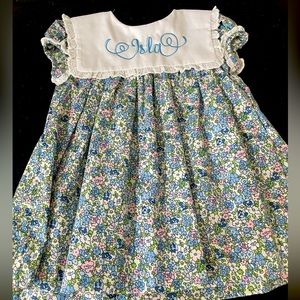 Cecil and Lou 12m blue floral dress "Isla"